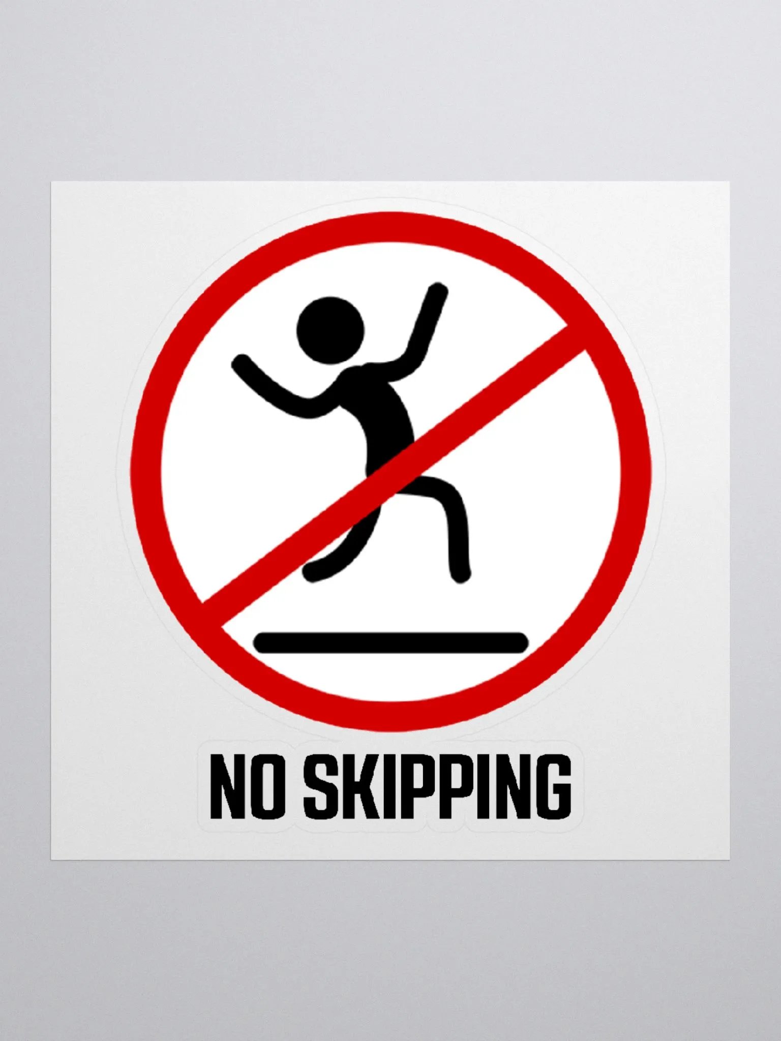 NO SKIPPING STICKER product image (3)