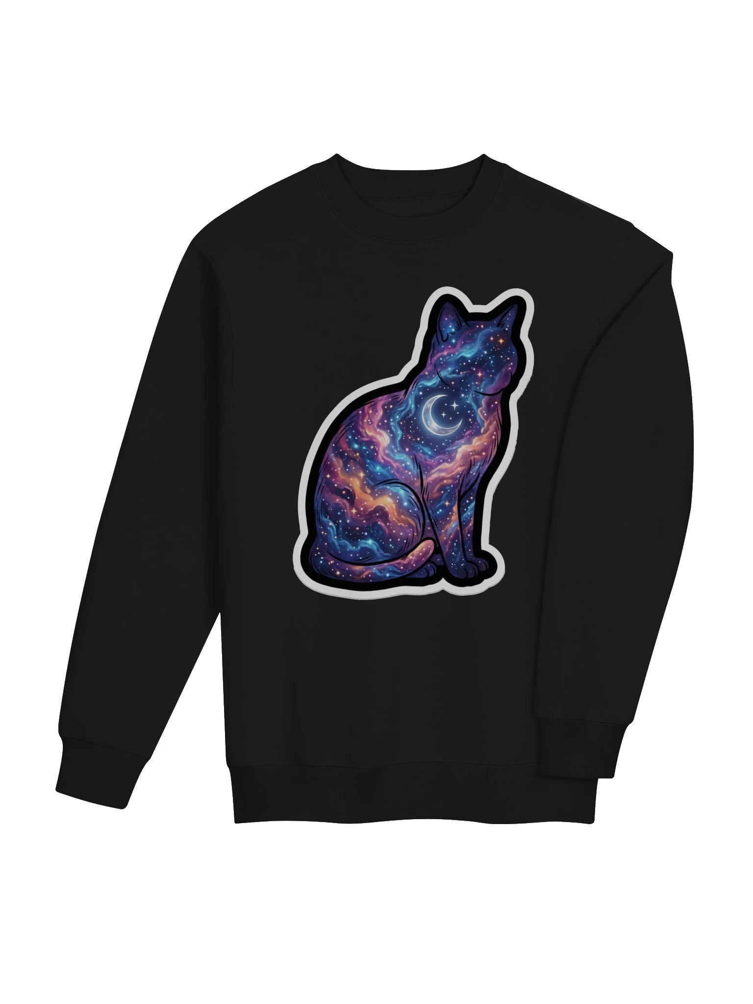 Galaxy Black Cat Crewneck product image (16)