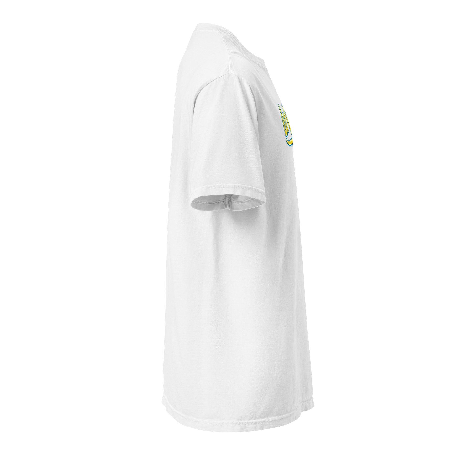 T-Shirt blanc « La Win » jaune/bleu product image (3)