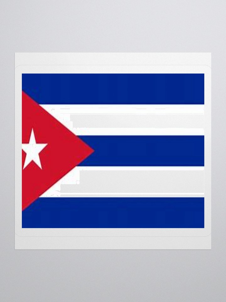 Cuba Flag Sticker | White Star Design | Durable Vinyl | 3 Sizes product image (1)
