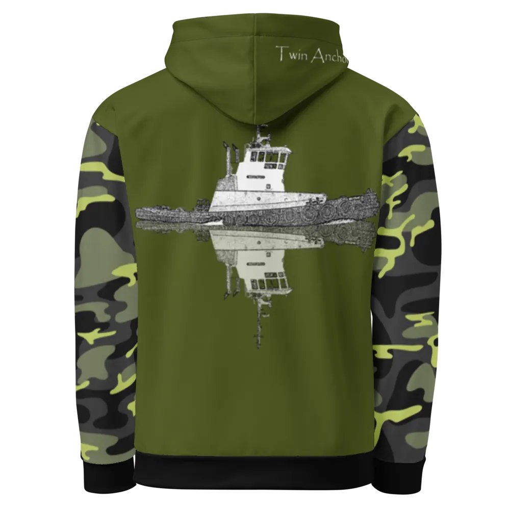 Tug Westrac & Reflection (Camouflage & Green) – Performance Marine Wear | Twin Anchor Apparel North Current Line product image (1)