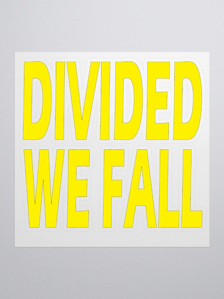 Divided We Fall - Yellow - Kiss Cut Stickers product image (2)