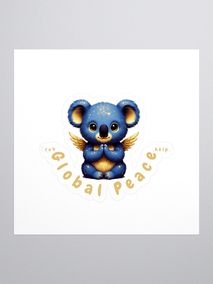 Blue Global Peace koala Sticker product image (1)