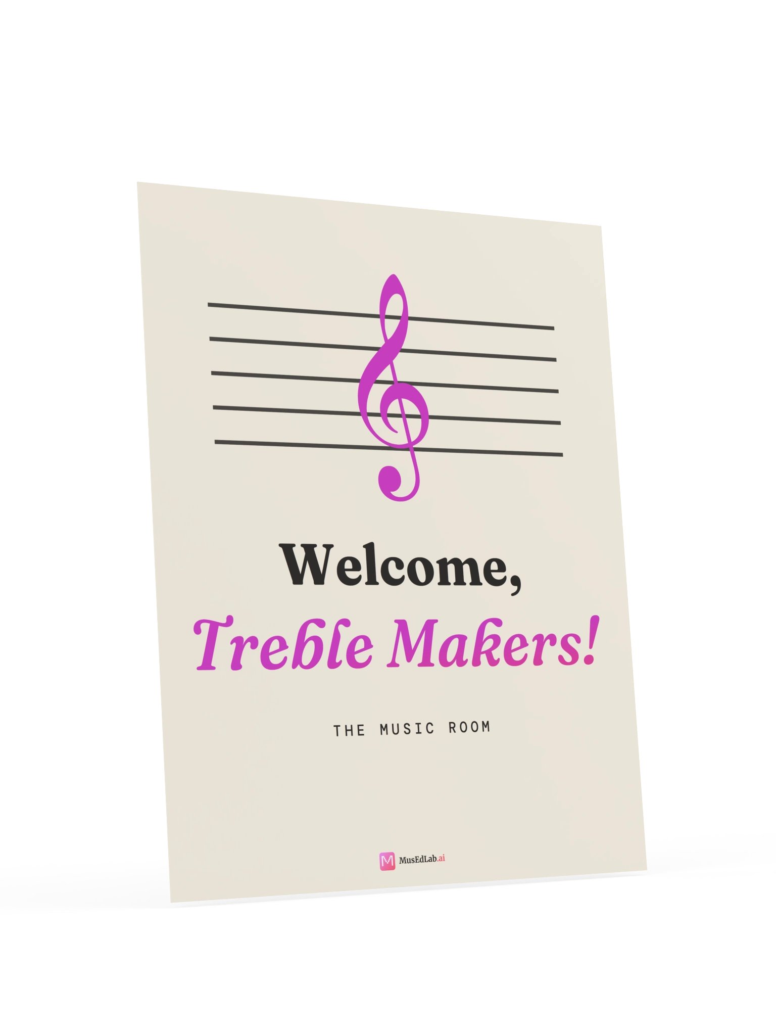 Welcome, Treble Makers! Classroom Door Poster product image (10)