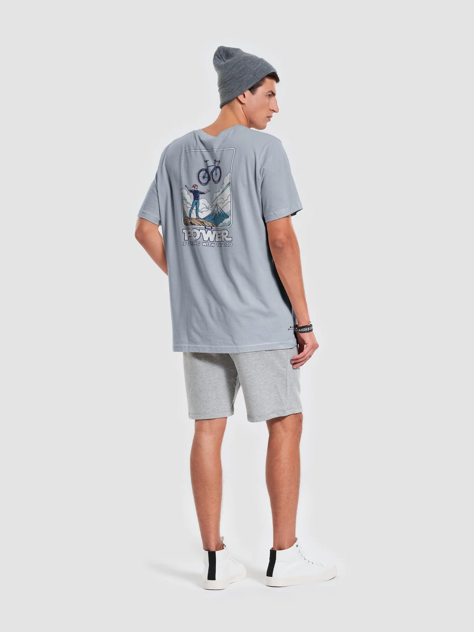 The Power is strong with this Dad cycling design T-Shirt product image (7)
