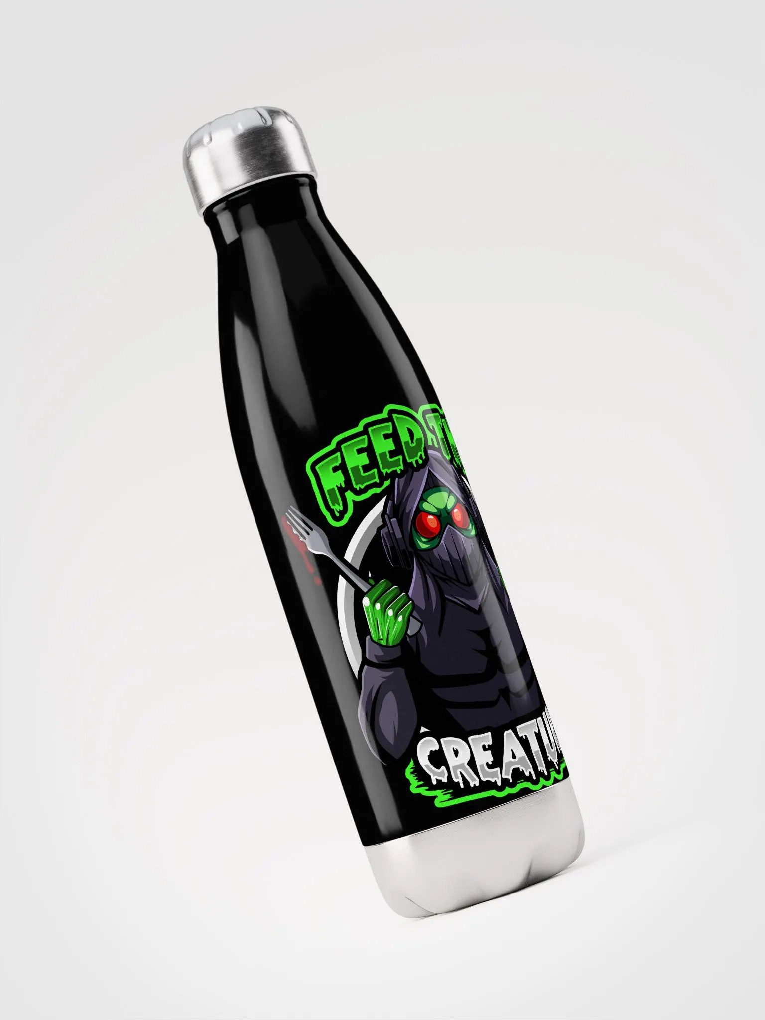 Feed The Creatures Stainless Steel Water Bottle product image (3)