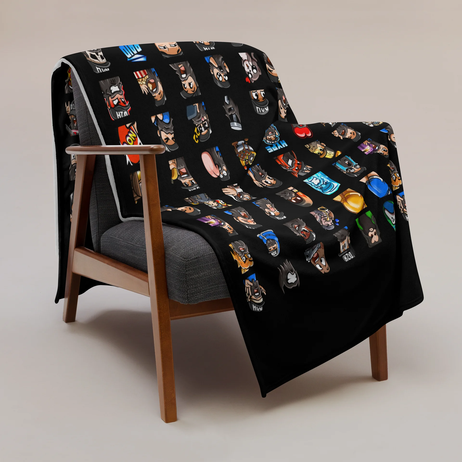 Emote Throw Blanket (Black) product image (2)