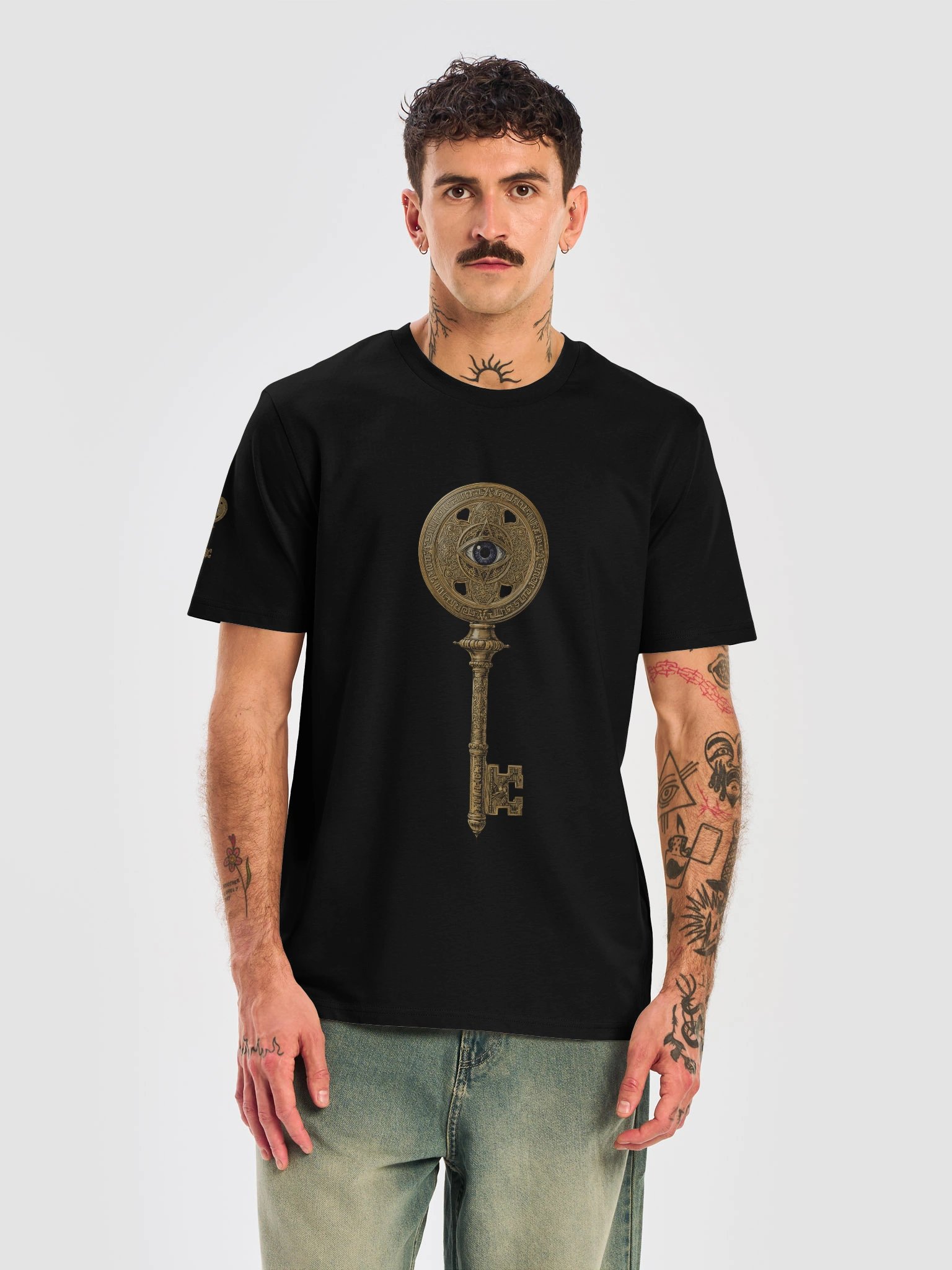 The Gatekeeper’s Key – Black Shoulder Sigil Edition (Front + Right Shoulder Print) product image (5)