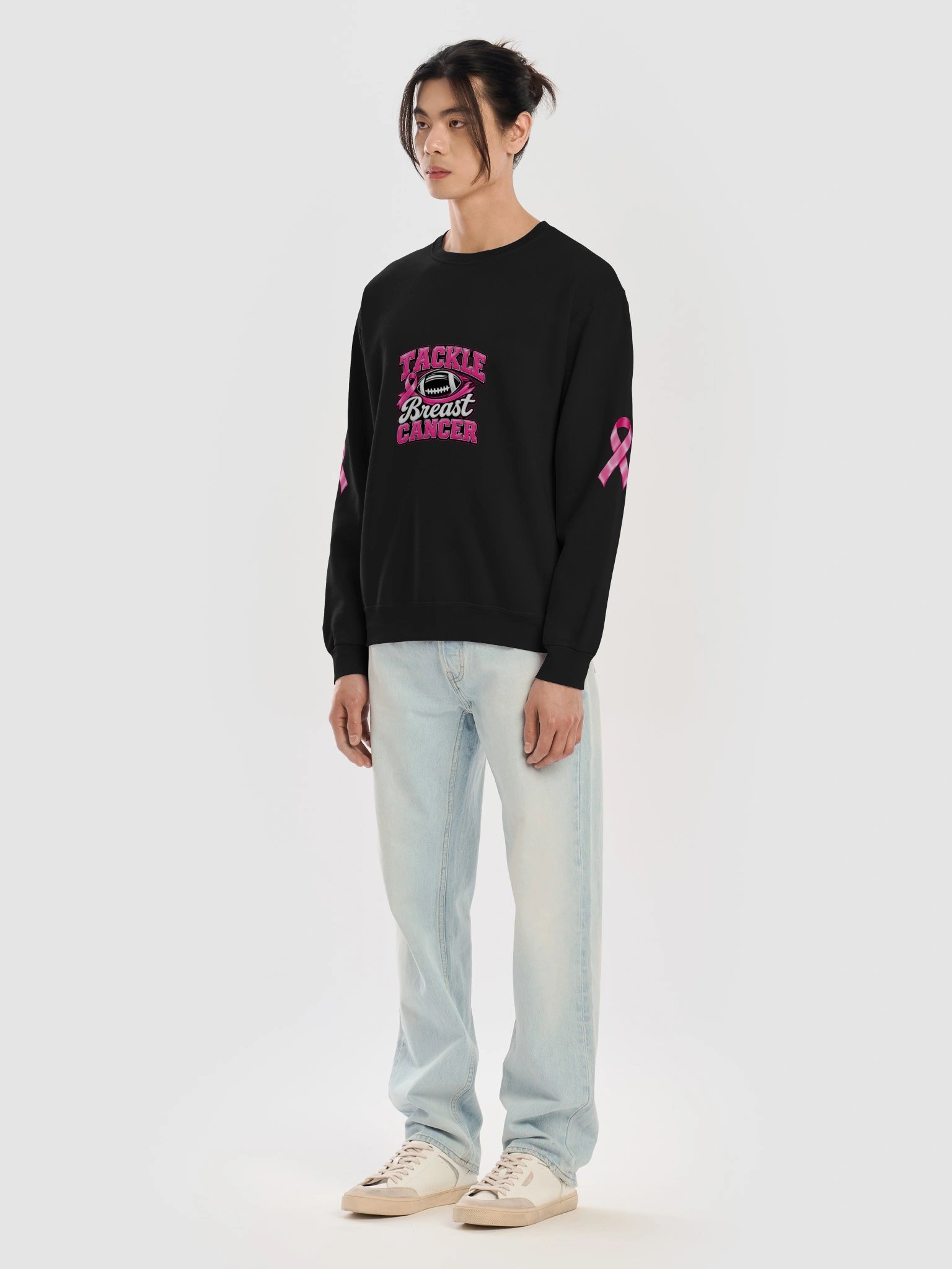 Tackle Breast Cancer Football Awareness Sweatshirt product image (37)