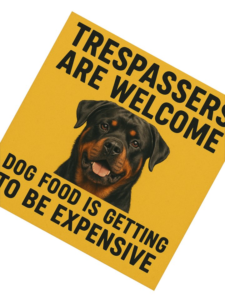 Rottweiler Trespassers Welcome Sticker product image (5)