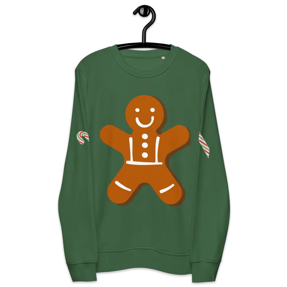 Smiley Gingerbread Man Organic Sweatshirt product image (6)