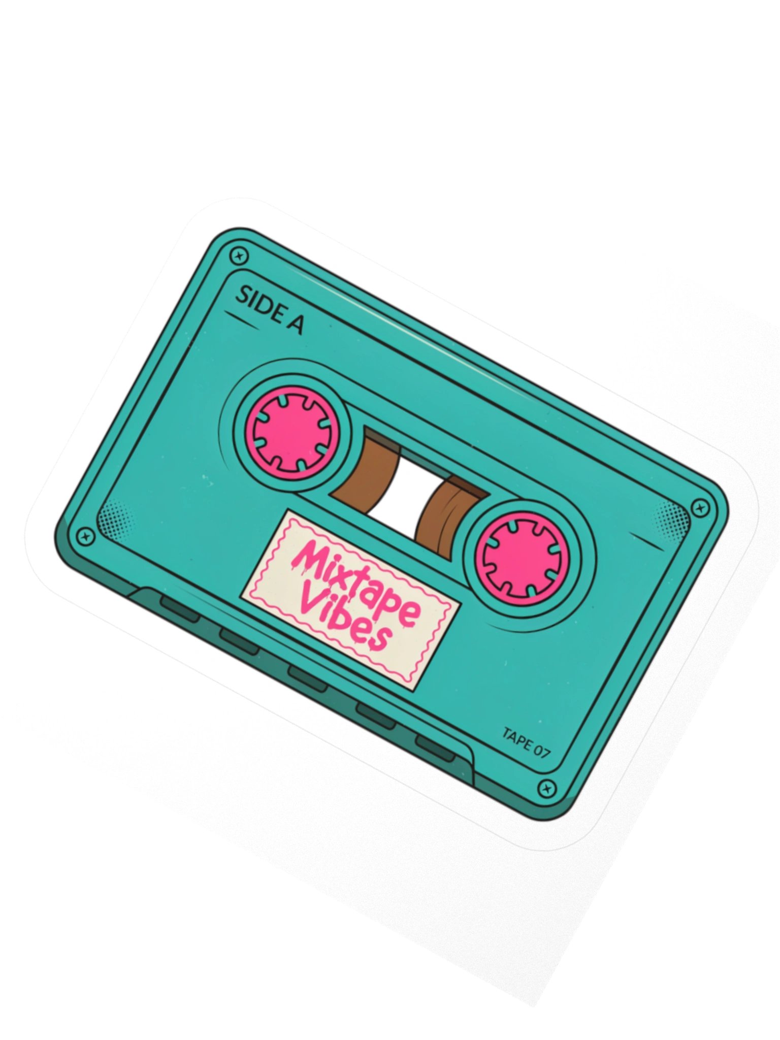 Mixtape Vibes Cassette Kiss Cut Sticker product image (5)