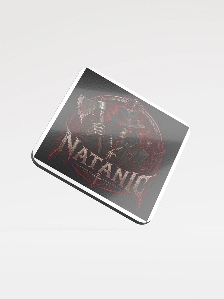 NATANIC: Grim Fedora Glossed Coaster product image (1)