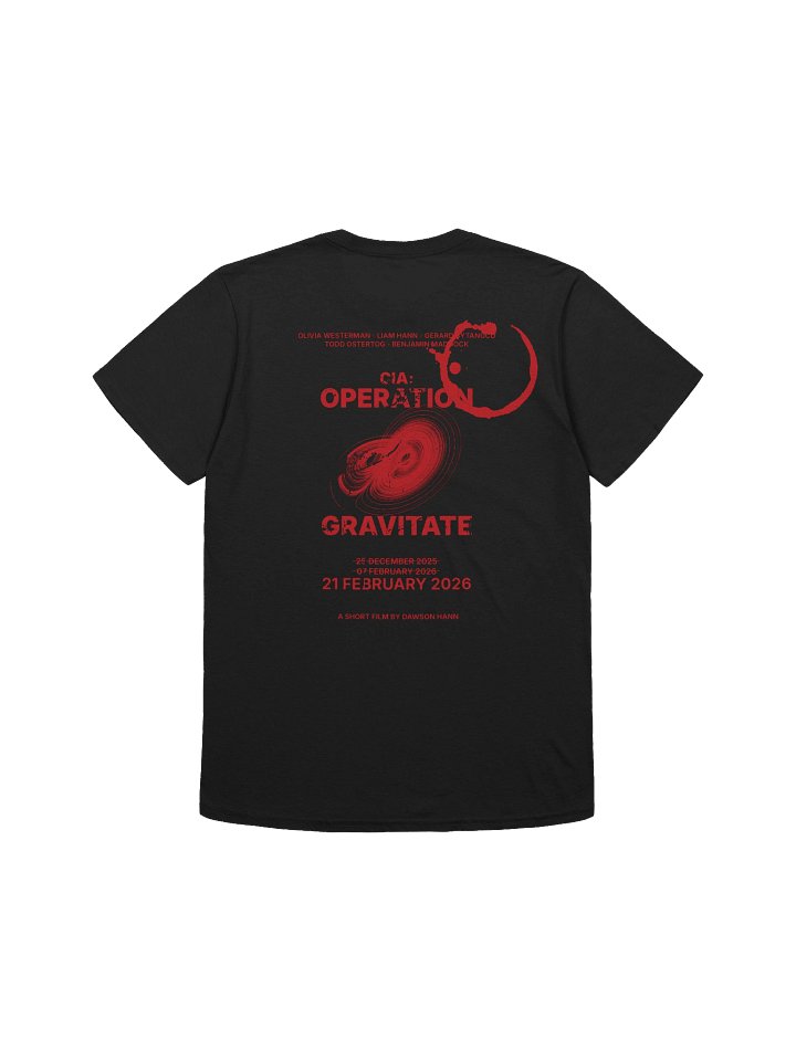 CIA: OPERATION GRAVITATE - Red Poster T-Shirt product image (1)