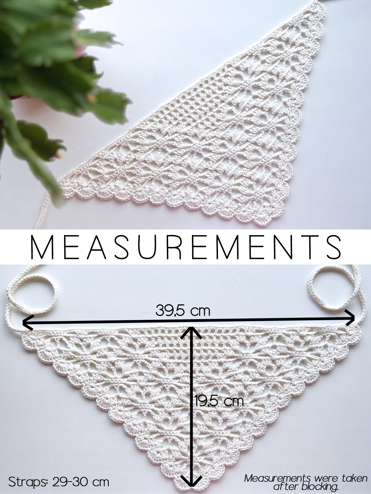 Crochet Pattern: Floral Bandana, Bordered with Two Flowers product image (3)