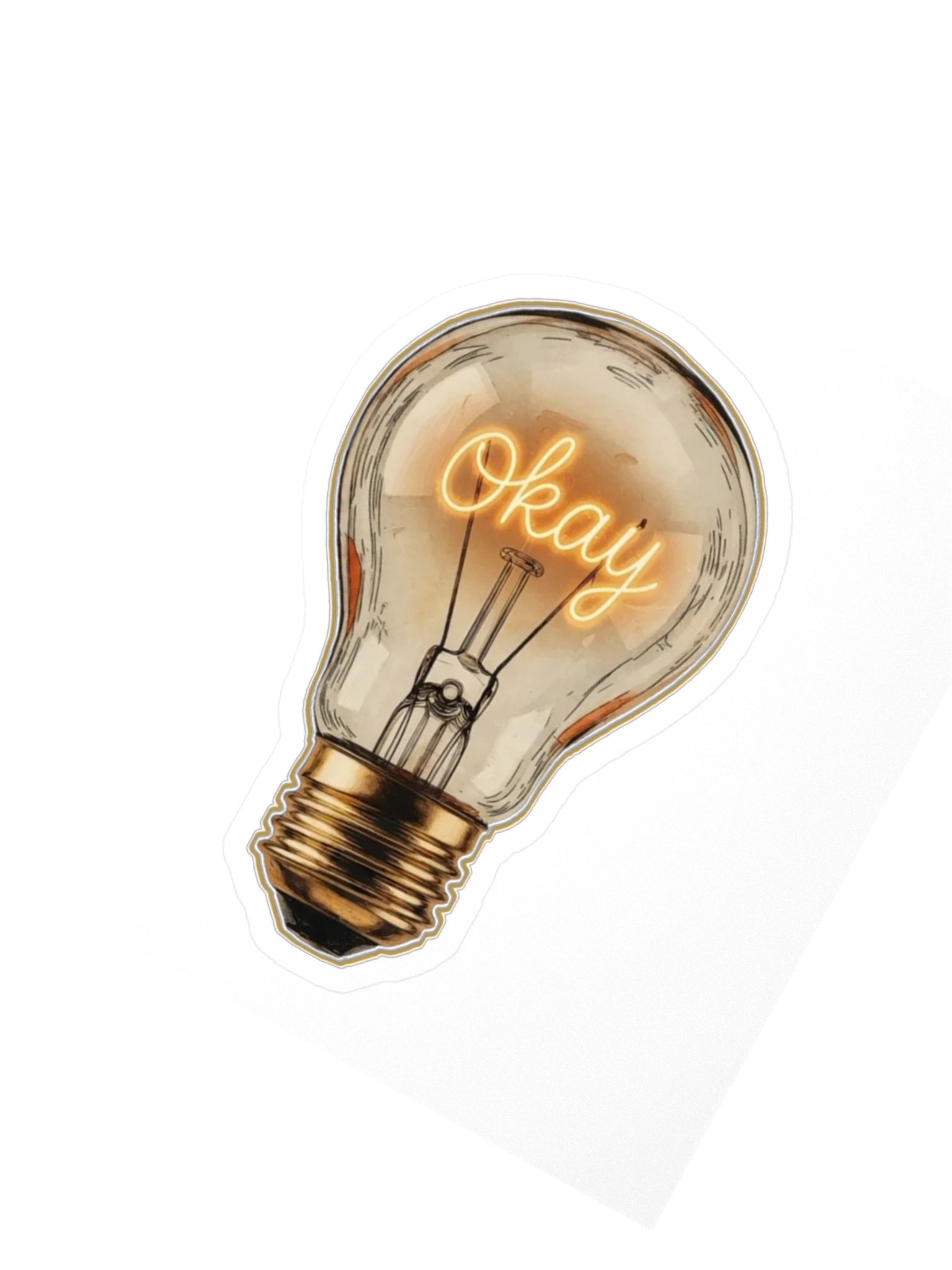 Okay Ideas Bulb Sticker (The Brass Veil) product image (2)