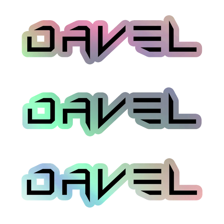 3X DAVEL LOGO Holographic Sticker Set product image (2)