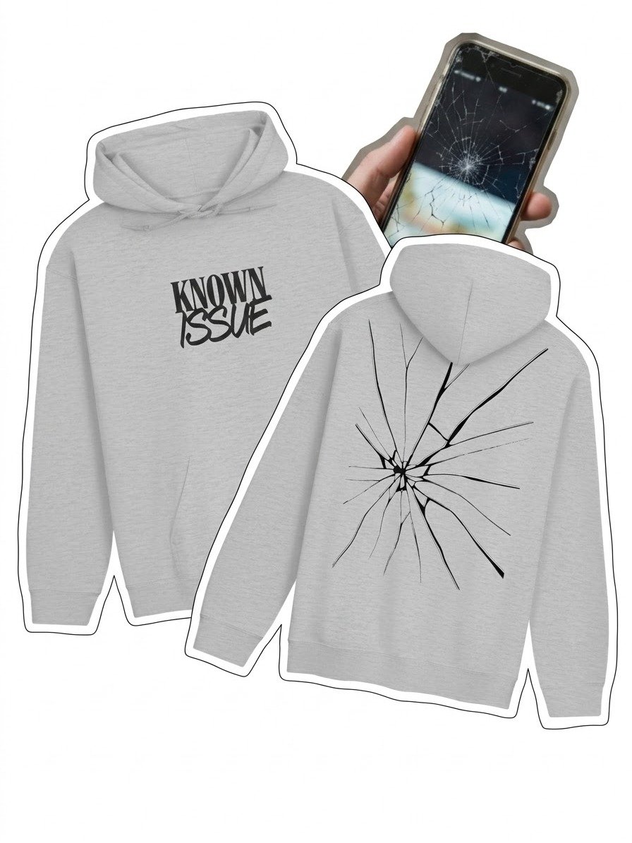 KNOWN ISSUE — Cracked Screen | Graphic Hoodie | Dark Streetwear product image (1)