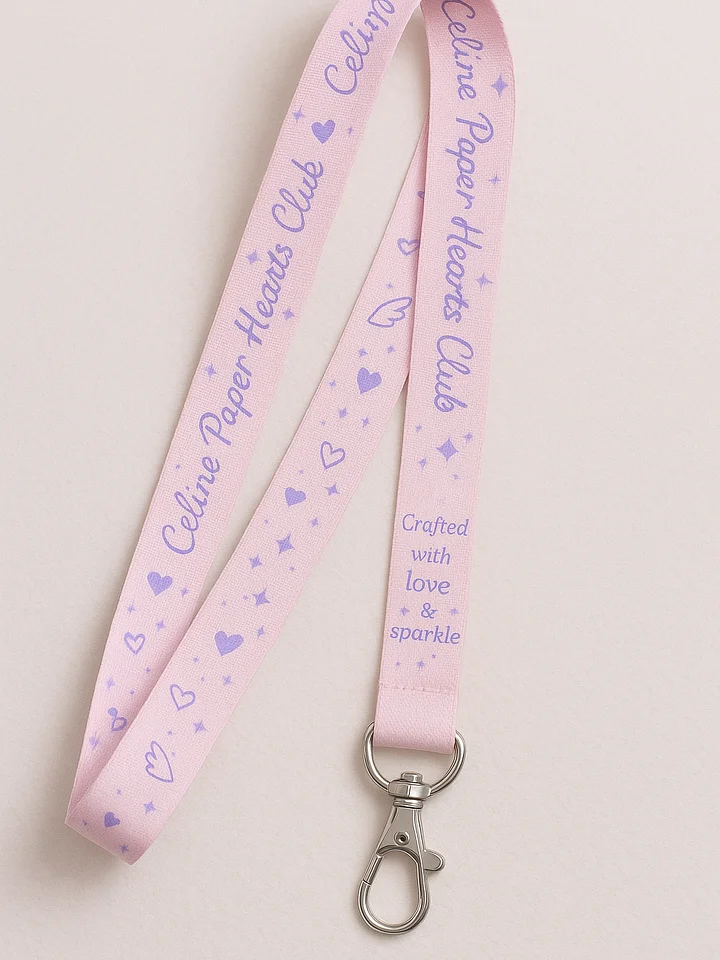 💖 Celine Paper Hearts Club – Digital Lanyard Design (Printable) product image (1)