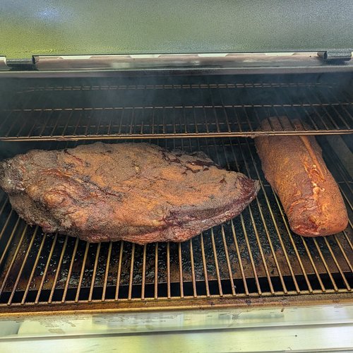 Brisket and pork loin are looking good....