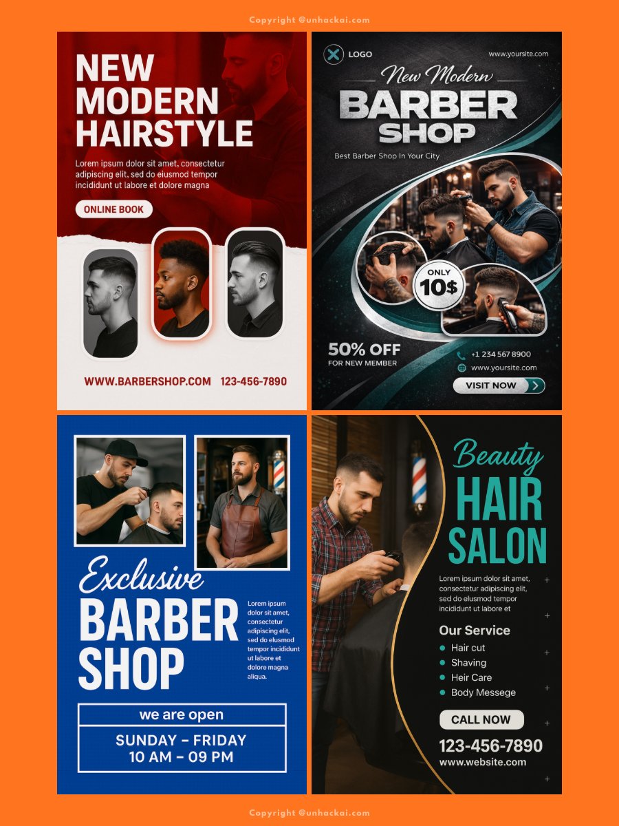 ChatGPT Barber & Barbershop Flyer Prompts product image (3)