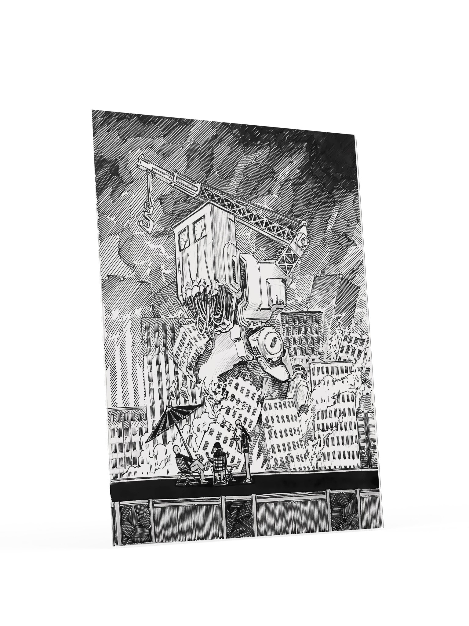 Inktober art. “Contraption" (Poster) product image (4)