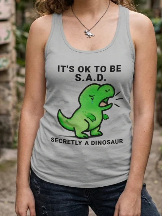 S.A.D. Dino- Racerback Tank Top product image (8)