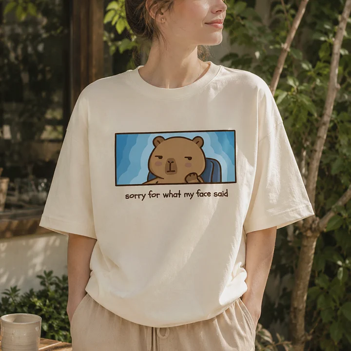 Sorry For What My Face Said Boxy Tee product image (1)