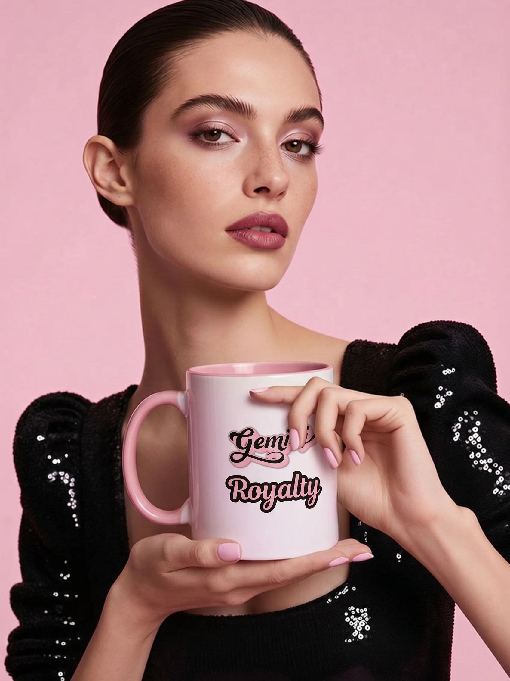 Gemini Royalty Pink Script Mug product image (3)