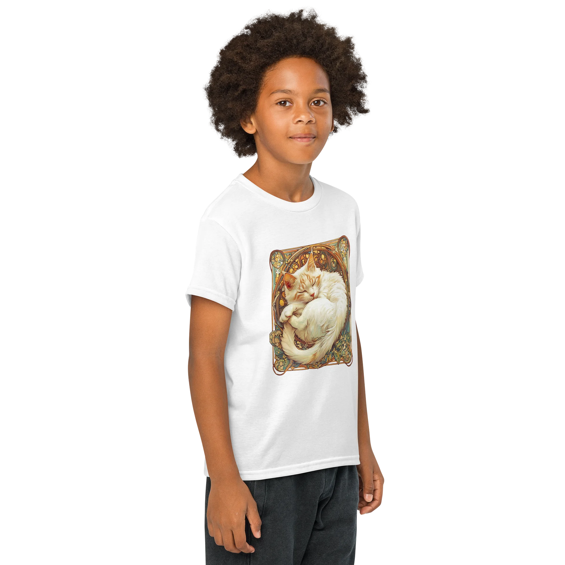 Art Nouveau Cat Dreams Youth Tee product image (60)