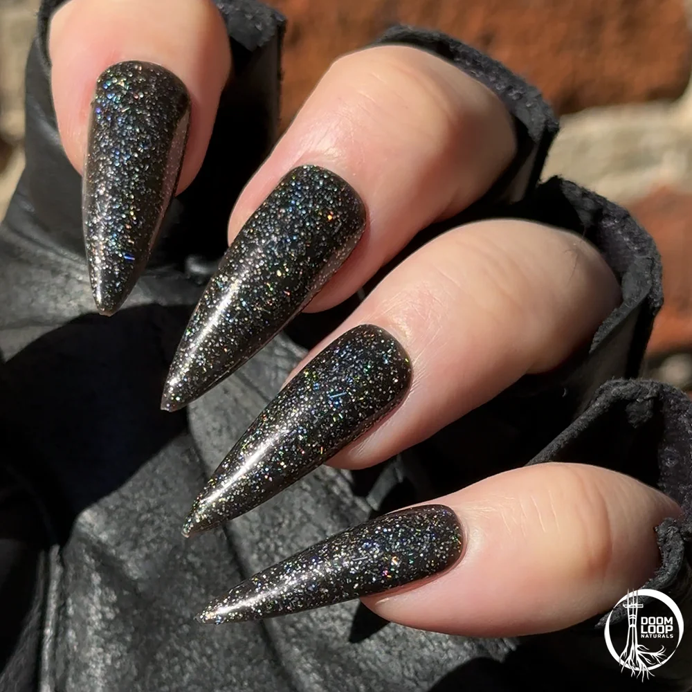 MECHANIQUE - Carbon Black Holo Glitter Nail Polish product image (6)