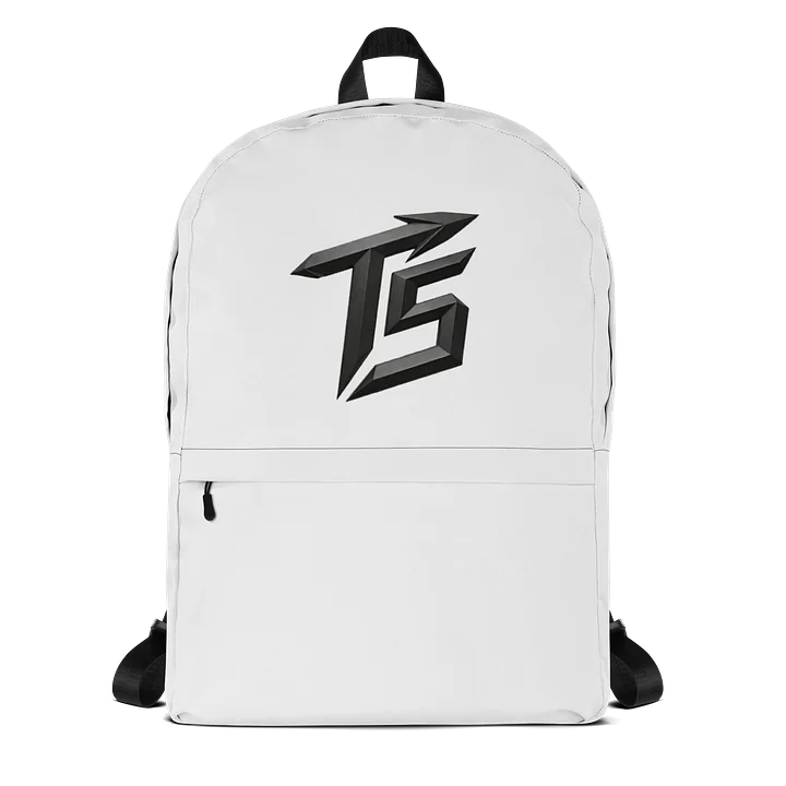Trigga5Trey T5 White Backpack (Black Logo) product image (1)