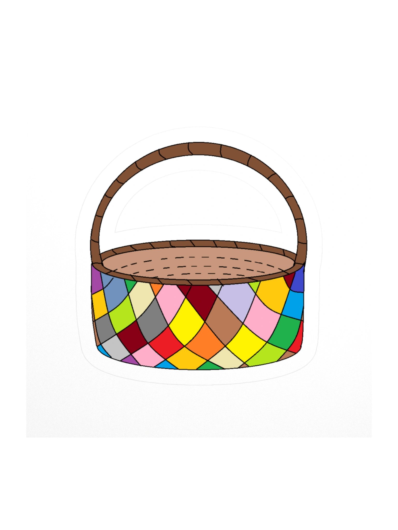 Vibrant Diamond Patchwork Kiss Cut Stickers product image (2)