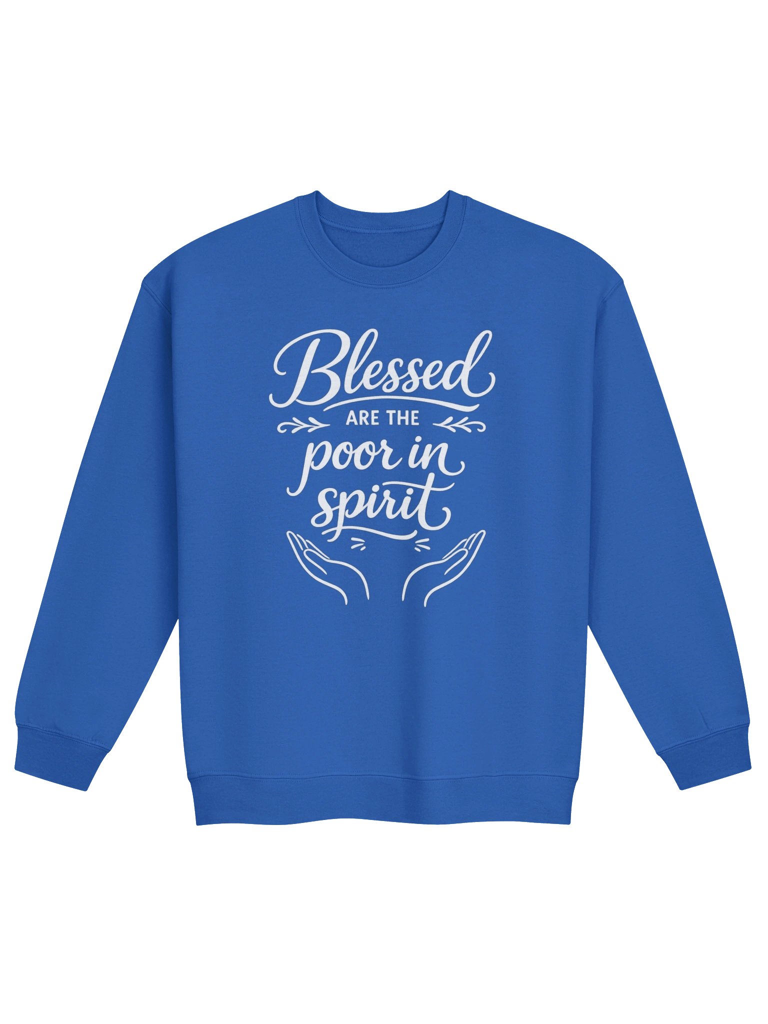 Blessed Are the Poor in Spirit Christian Sweatshirt | Matthew 5:3 Bible Verse Crewneck | Minimalist Faith Apparel | Kingdom Life Co. product image (30)