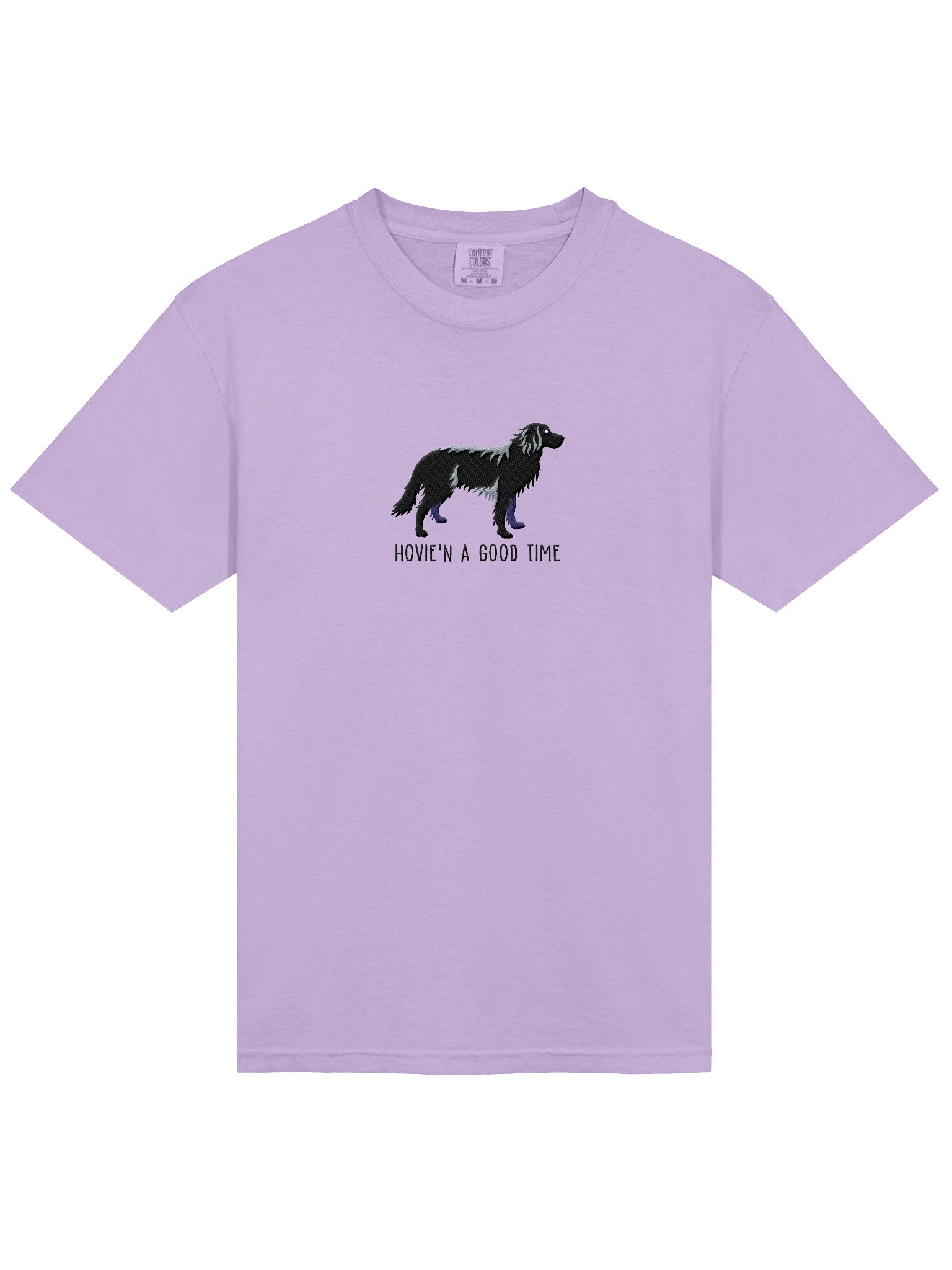 Hovie'n a Good Time T-Shirt(Embroidered) of a Hovawart(Black) product image (6)