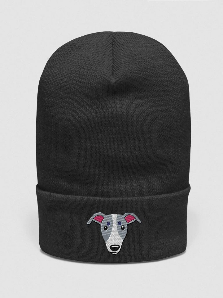 Whippet Dog Face Embroidered Beanie product image (3)