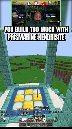 You use too much Prismarine Kendrisite! #clips #shorts #reels #minecraft #minecraftmemes