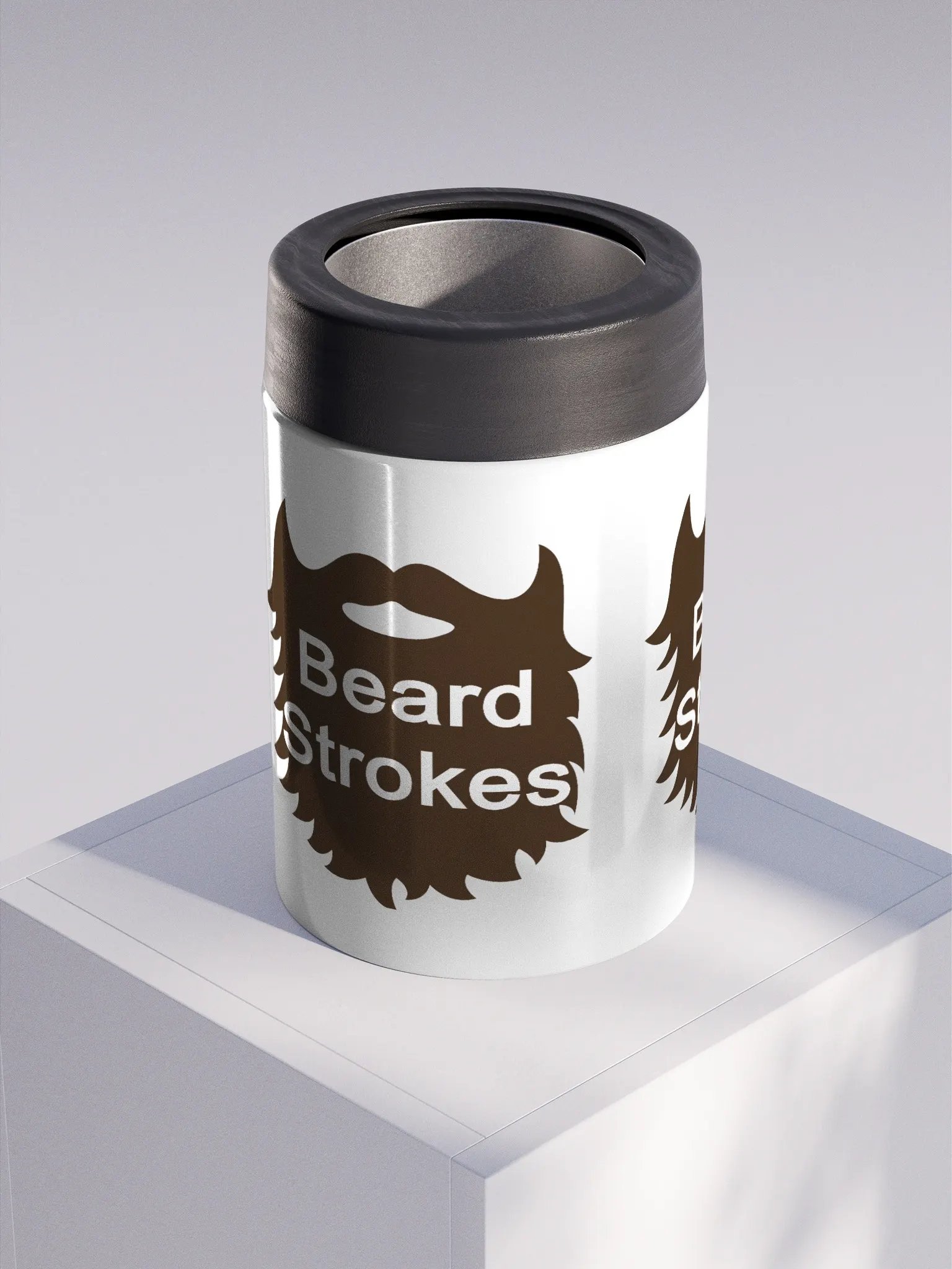 Beard Strokes Stainless Steel Koozie product image (1)