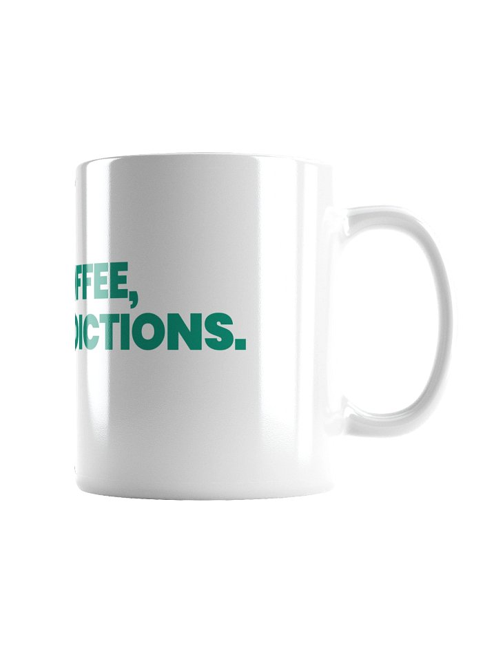 HOT COFFEE, BETTER PREDICTIONS White Glossy Mug Centered product image (2)
