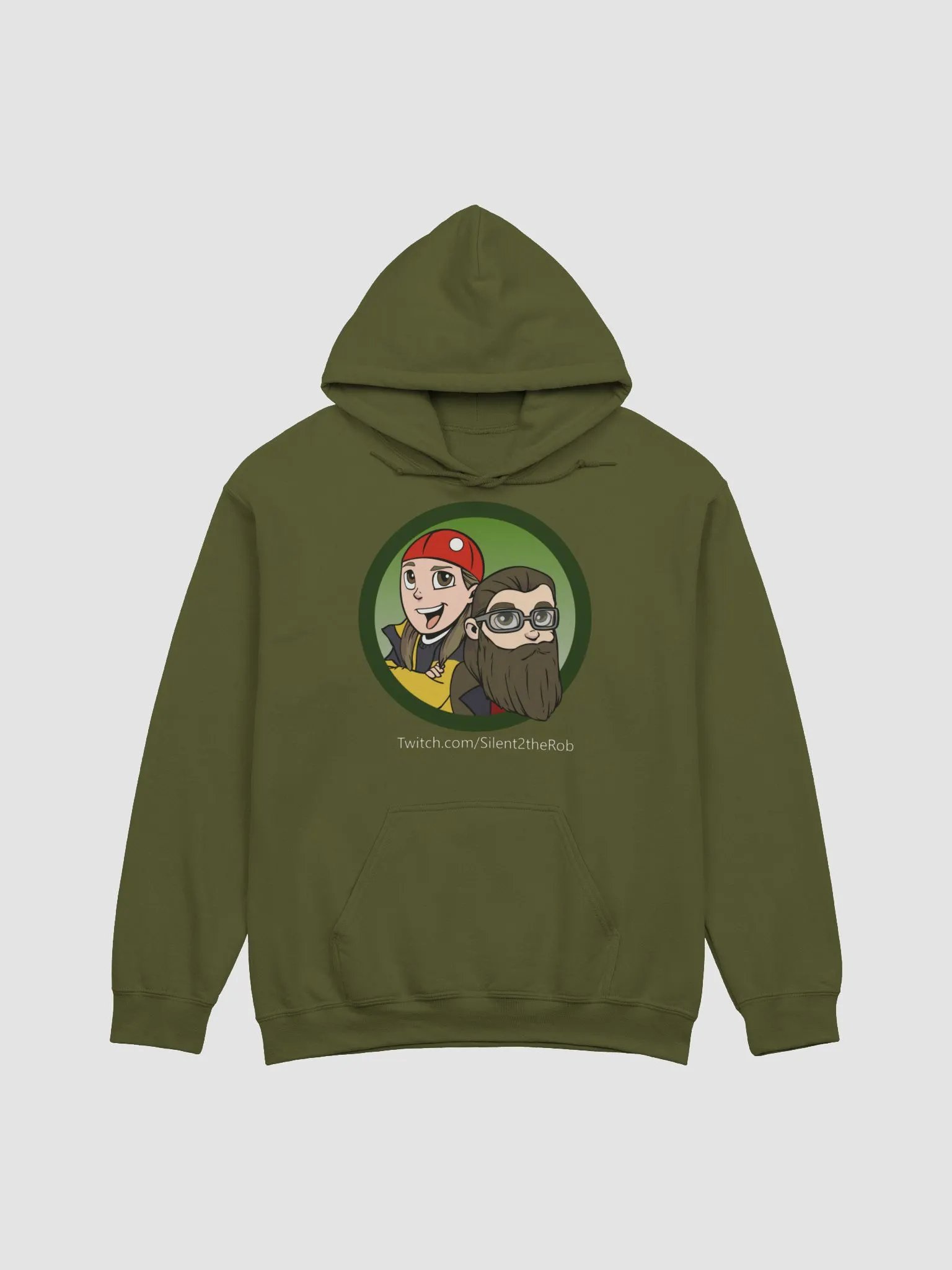 Silent front logo hoodie Dark color product image (3)
