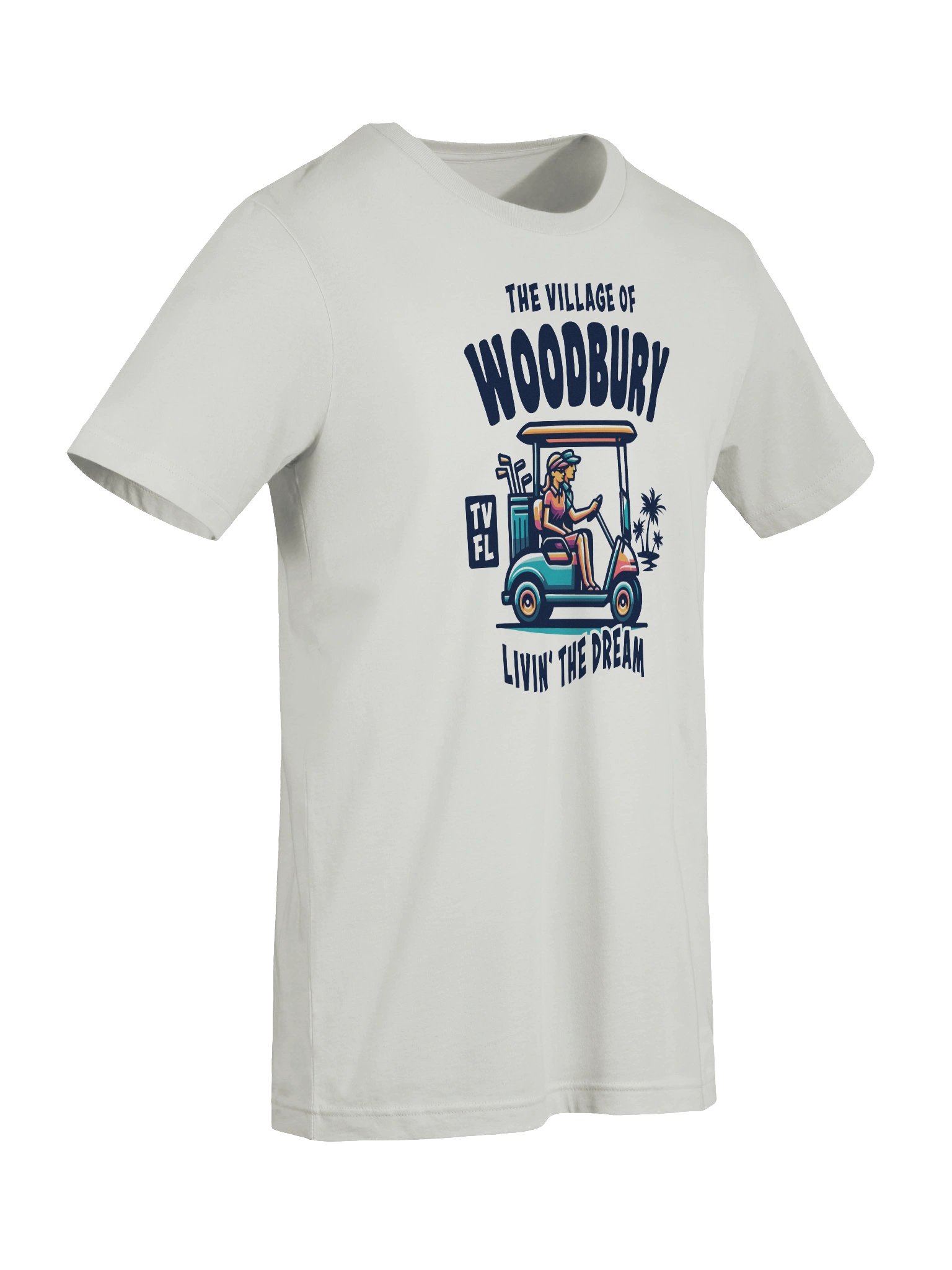 The Village of Woodbury TV FL Golf Cart Design T-Shirt product image (73)
