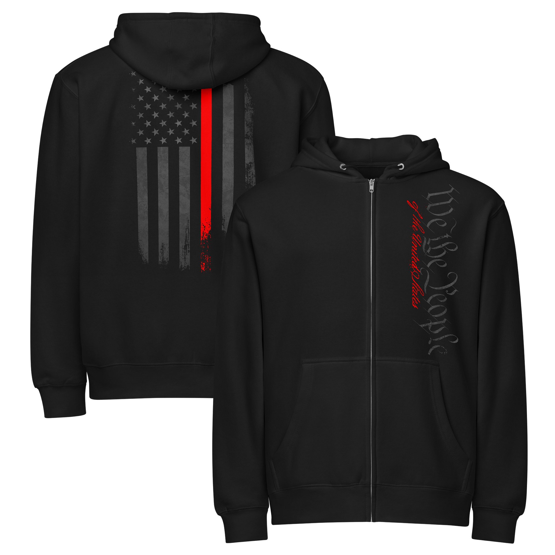We The People Red Line Onxy Zip Hoodie product image (1)