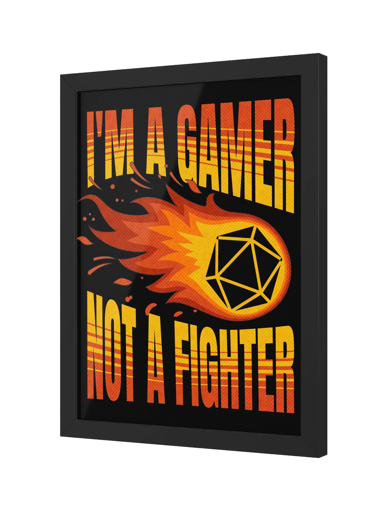 D20 Fireball Board Game Room Poster - FRAMED product image (2)