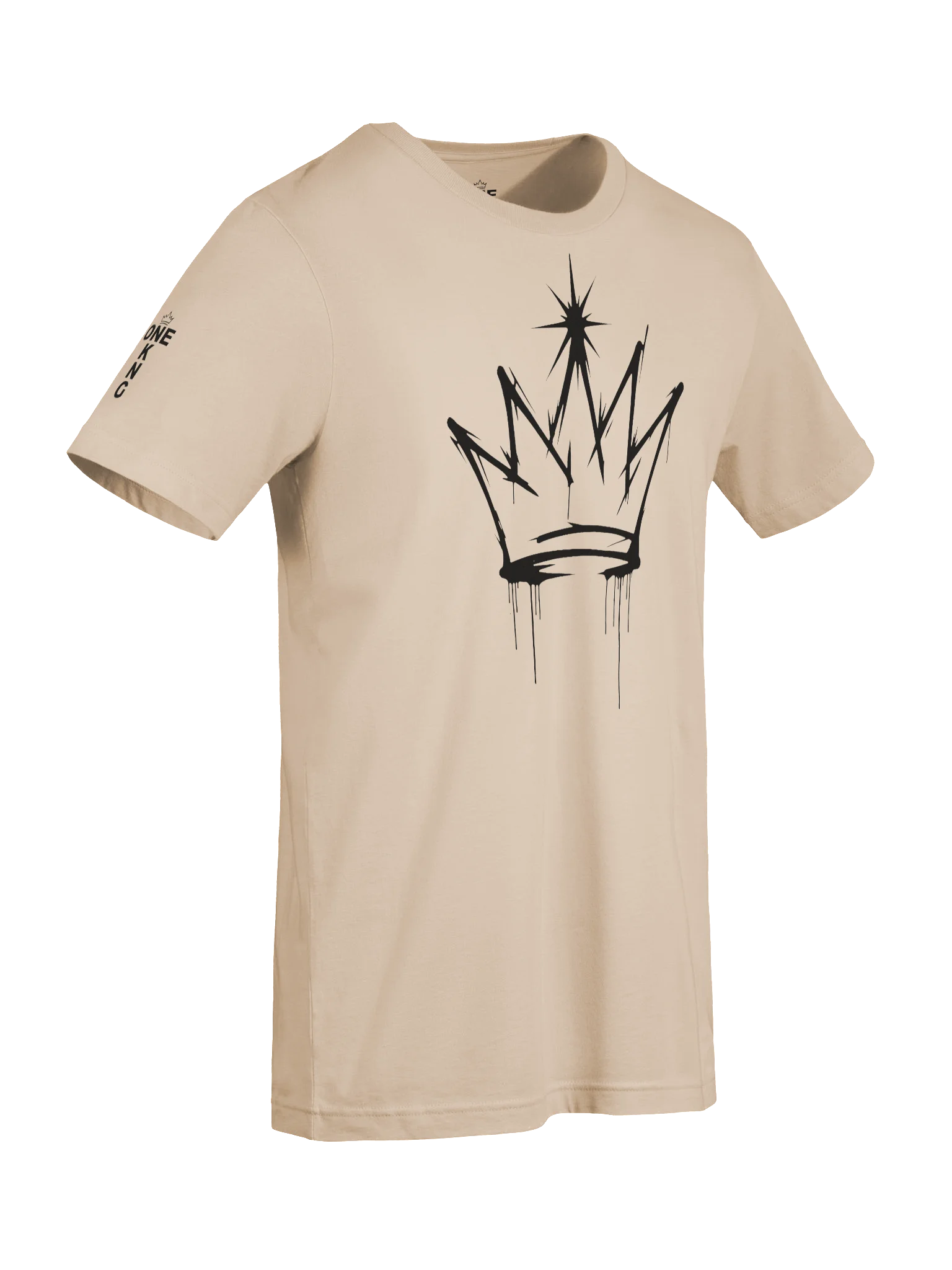 ONE KING Urban Crown Premium T-Shirt with sleeve logo black print product image (3)