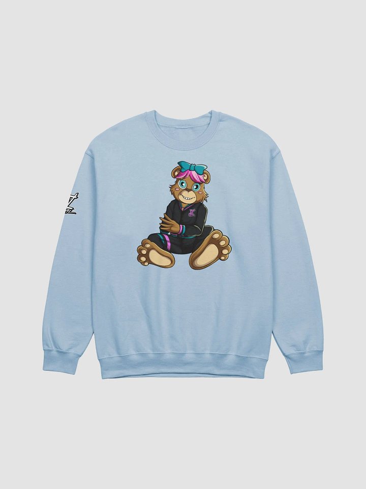Sitting Girl Bear Light Blue Crewneck Sweatshirt product image (1)