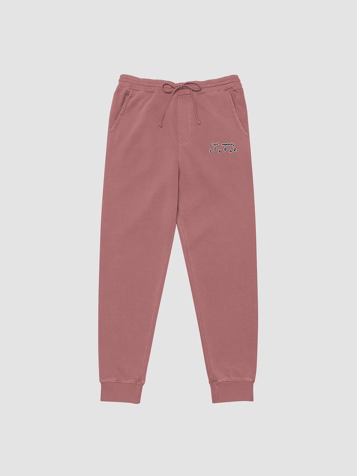 *not* mentally linear embroidered pigment sweatpants (bubble design) product image (2)