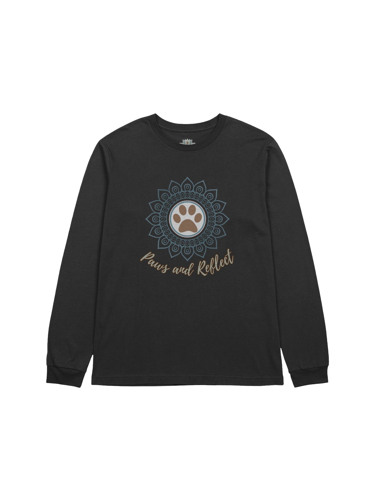 Paws and Reflect Mandala Paw Print Super Soft Long-Sleeve Yoga Tee product image (1)