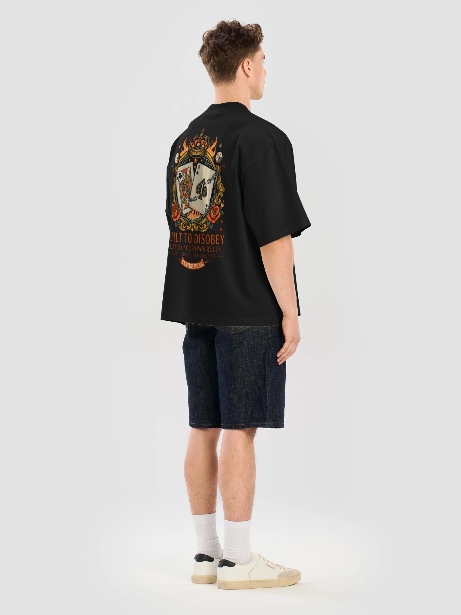 Premium Heavyweight Oversized Graphic T-Shirt - "Built To Disobey" Dual-Sided Statement Streetwear product image (22)