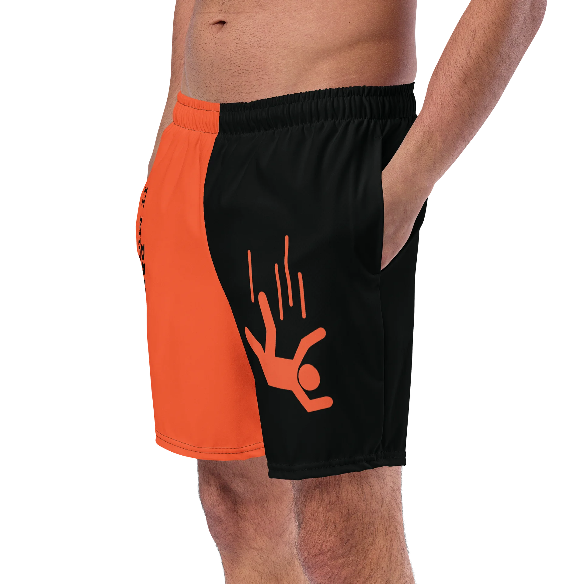 DANGER! - Black/Orange Swim Trunks product image (2)