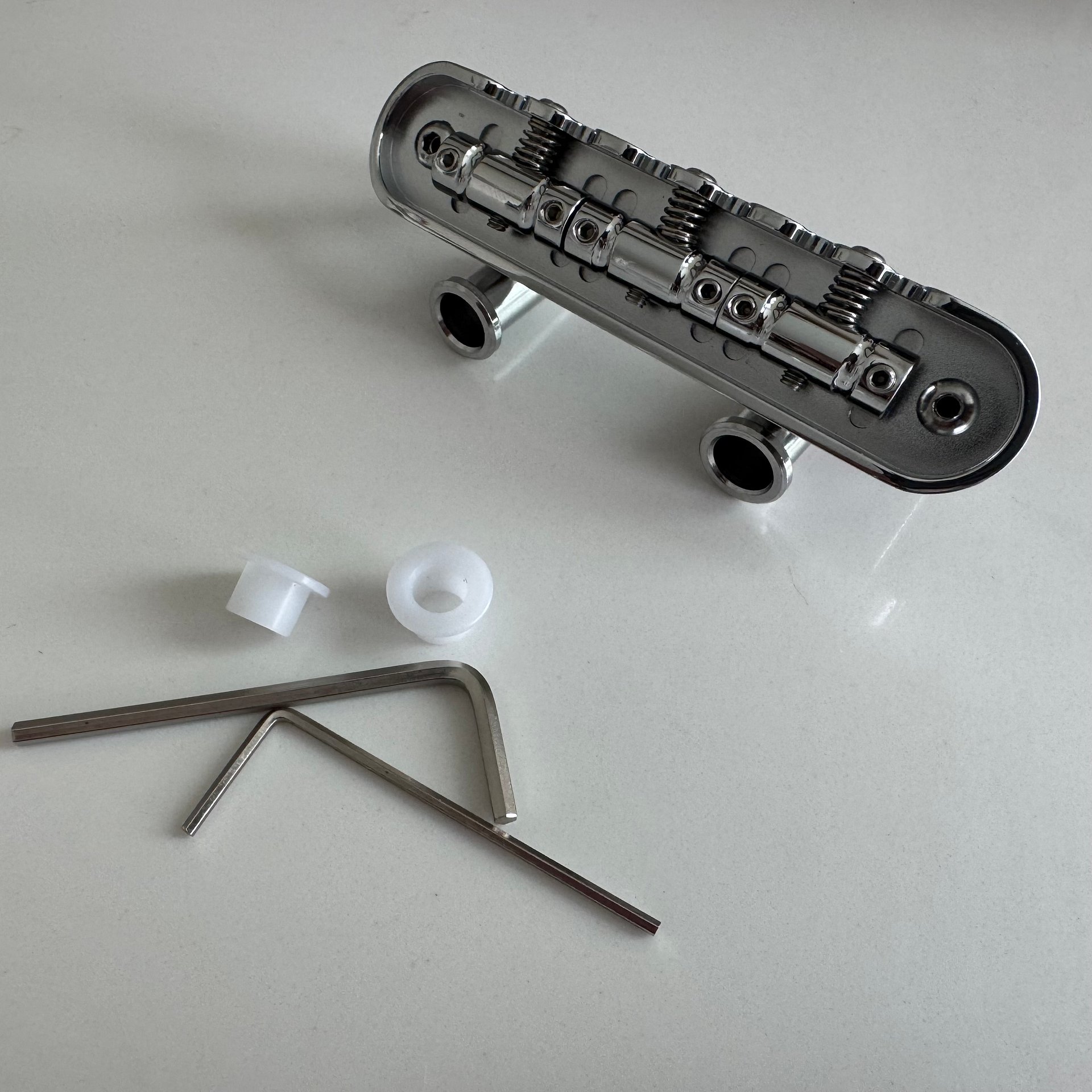 “The Overpass” Chrome Plated Brass Block Bridge with Chrome Plated Saddles product image (2)
